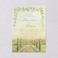 Elegant Italy Wedding Invitations Thyme Signature Blank No Standard
