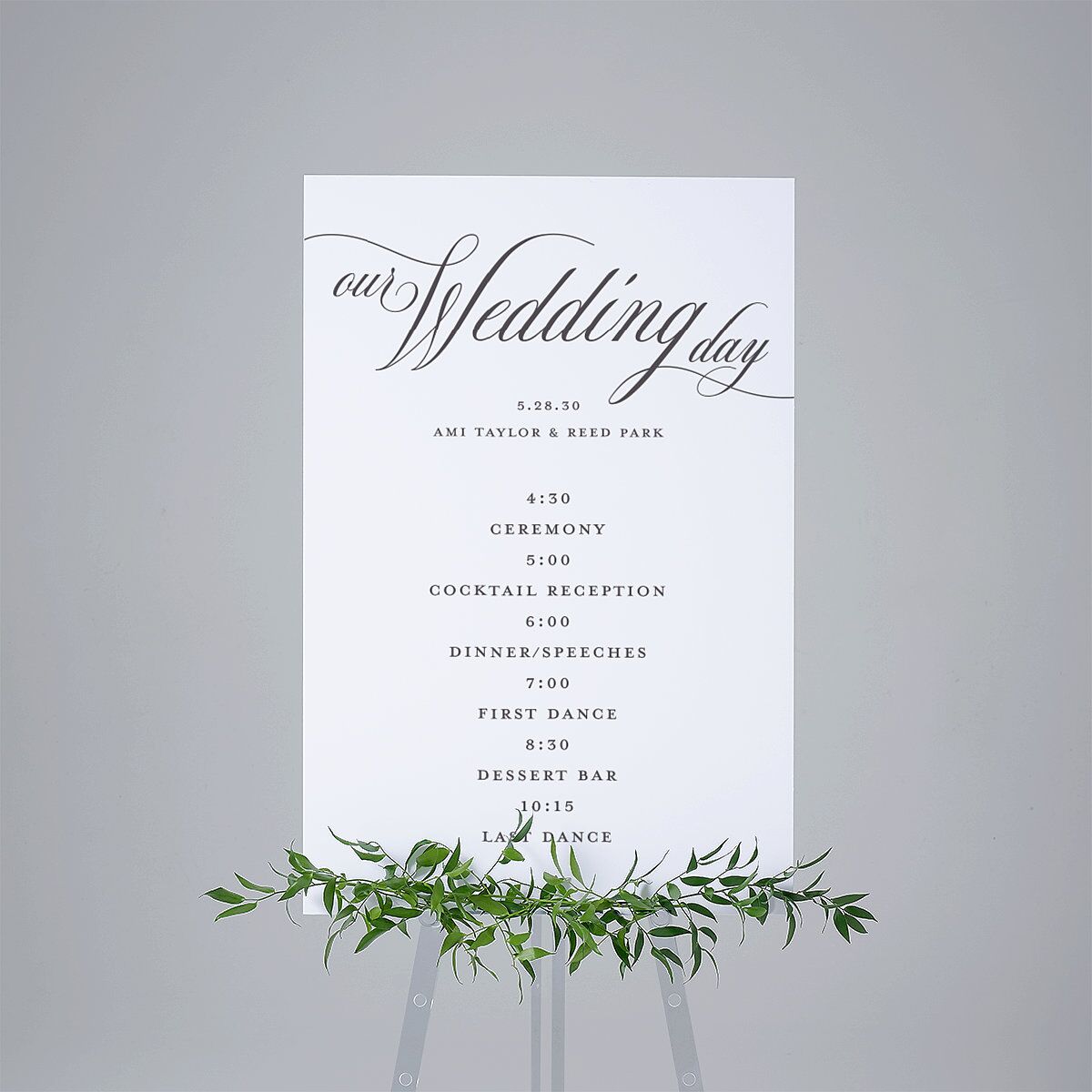 Grand Calligraphy Standard Welcome Sign Large Medieval Grey Standard Indoor Foam Core L Welcome