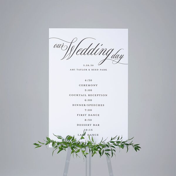 Grand Calligraphy Standard Welcome Sign Large Medieval Grey Standard Indoor Foam Core L Welcome