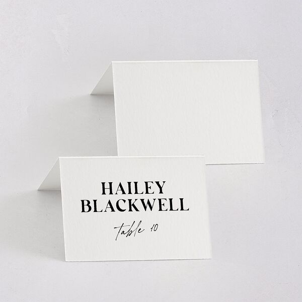 Happily Ever After Party Place Cards Pure White Signature
