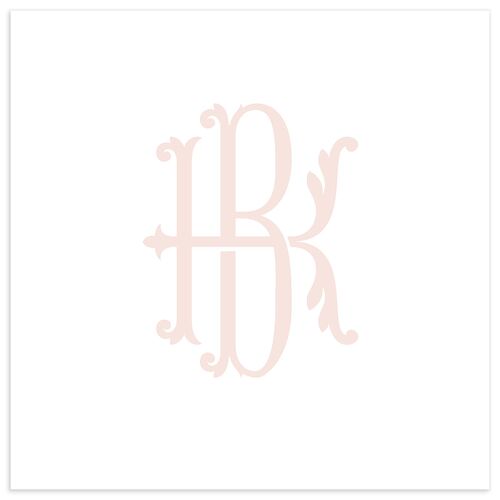 Luxury Floral Monogram Luncheon Napkins Peony Napkin Uncoined
