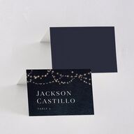 Enchanted Evening Place Cards Dark Navy Signature