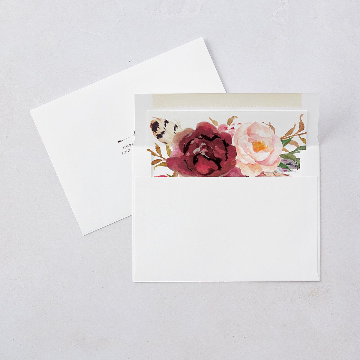 Bohemian Floral Bridal Shower Invitations Merlot Signature Blank Standard