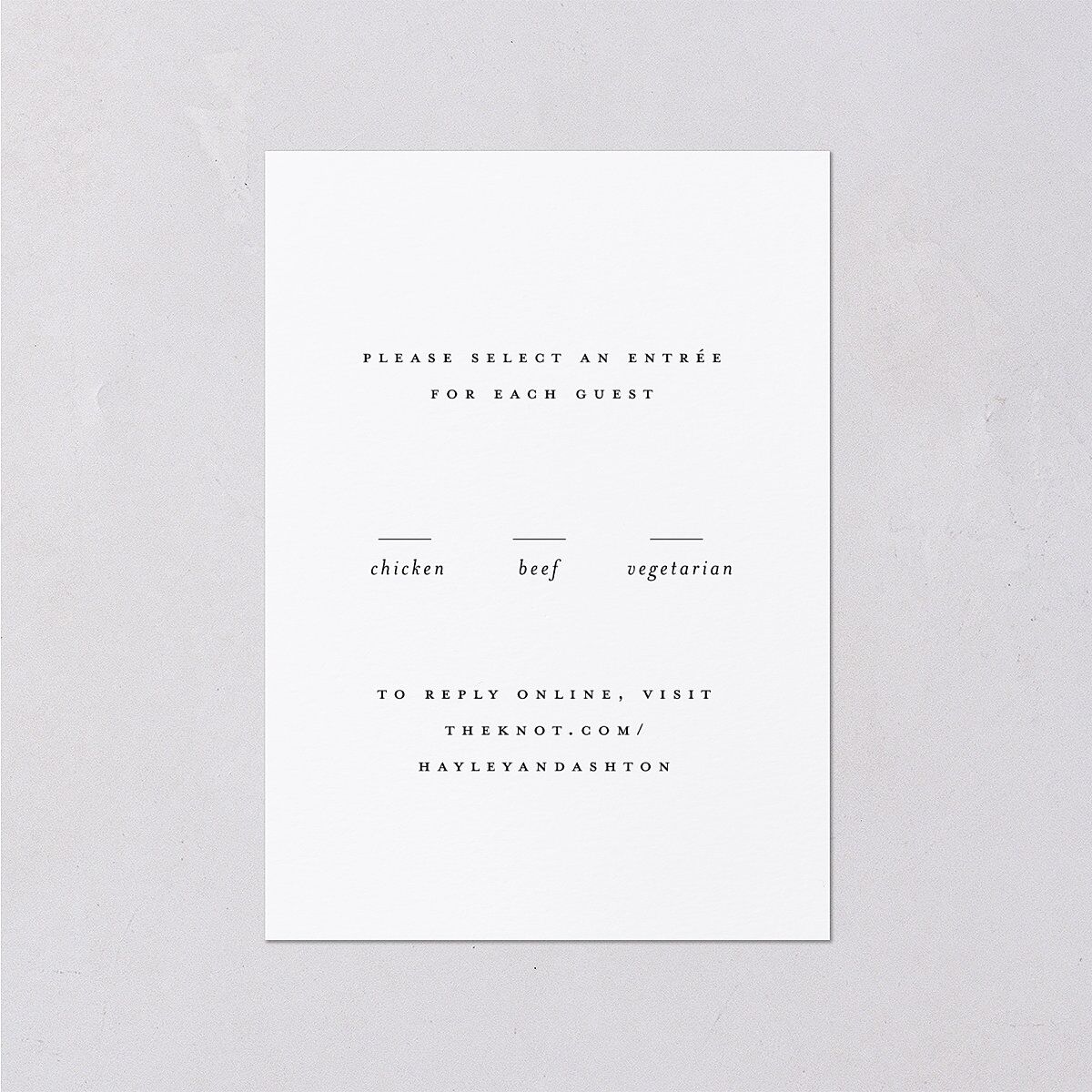 Shining Leaves Wedding Response Cards — view 2