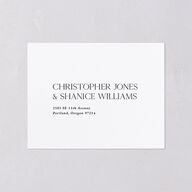 Minimalist Photo Frame Foil All-in-One Wedding Invitations Pure White Signature Light Both Recipient and Return Addresses No