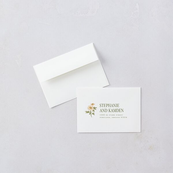 Floral Vintage Lattice Wedding Response Cards Champagne Signature Standard