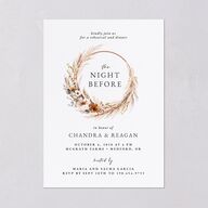 Bohemian Hoop Rehearsal Dinner Invitations Camel Signature Blank Standard