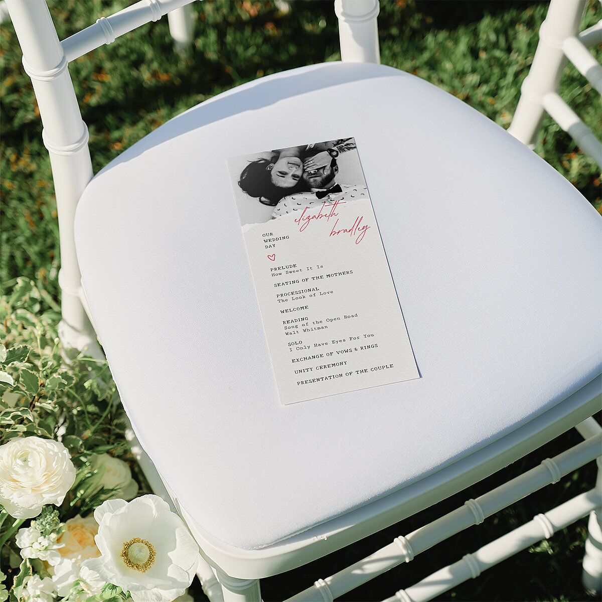 DIY Crafty Photo Wedding Programs Ruby Signature