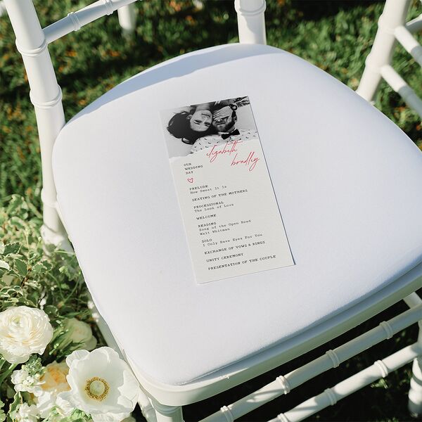 DIY Crafty Photo Wedding Programs Ruby Signature