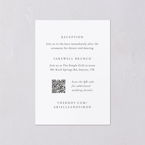 Wildflower Photo Wedding Event Detail Cards Peony Signature Standard
