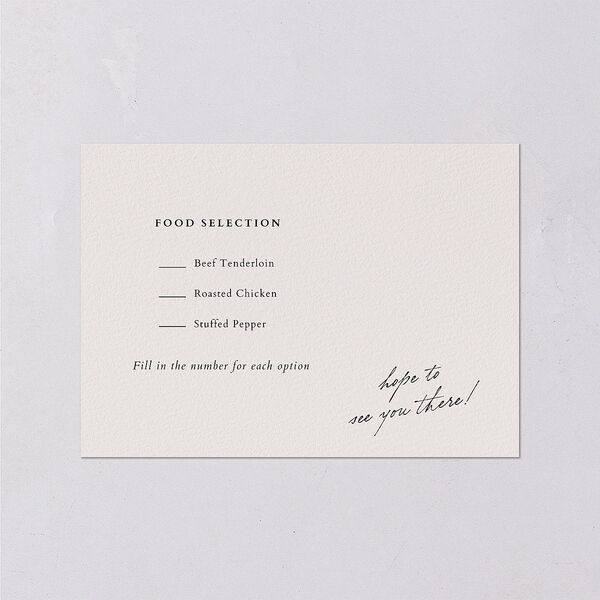 Elegant Editorial Page Wedding Response Cards Champagne Signature Standard