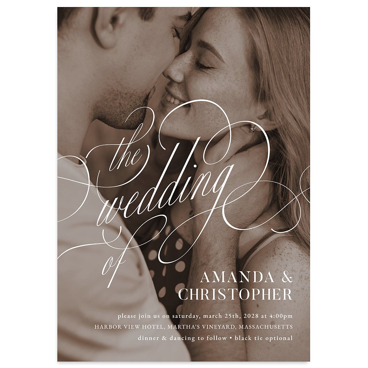 Photo Flourish Wedding Invitations