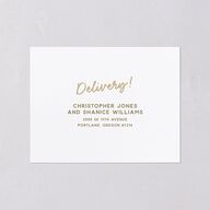 Color Pop Retro Photo All-in-One Wedding Invitations Sand Signature Light Both Recipient and Return Addresses No
