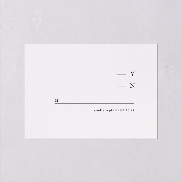 Natural Palette Wedding Response Cards Pure White Signature Standard