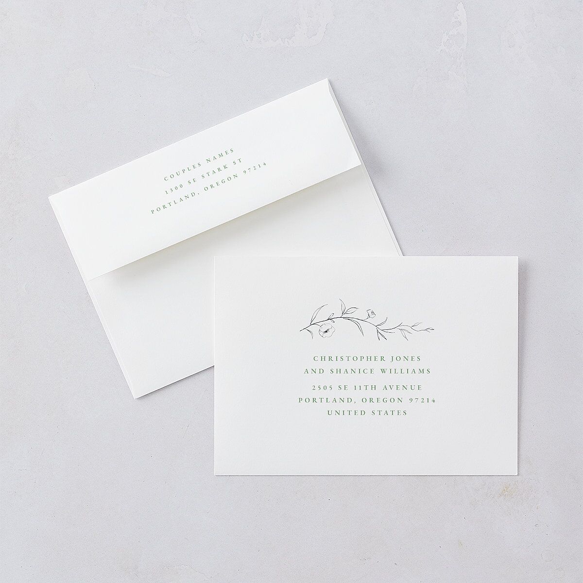 Graceful Botanical Rehearsal Dinner Invitations — view 6