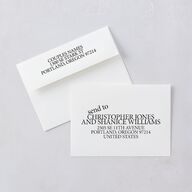 Modern Writing Save the Date Cards Snow Signature smooth Blank No
