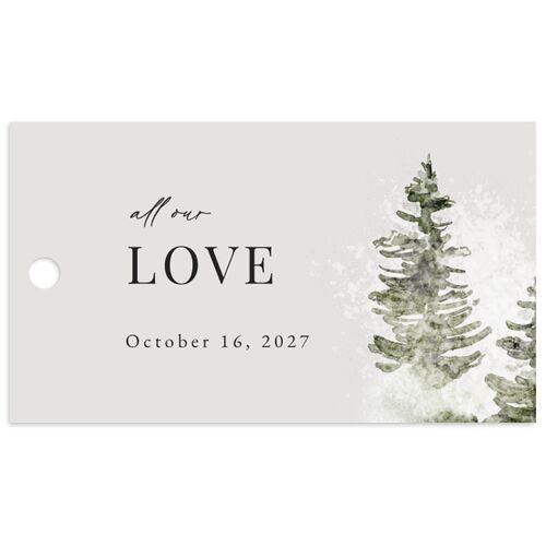 Snowy Mountainside Favor Gift Tags Thyme Signature
