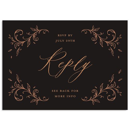 Dark Vintage Fantasy Wedding Response Cards Midnight Signature Standard
