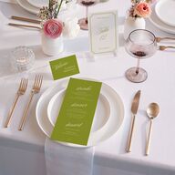 We're Getting Married Menus Deep Olive Signature