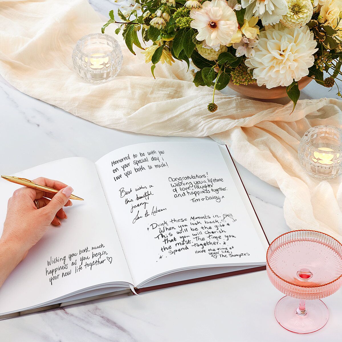 Photo Flourish Guest Books Burgundy