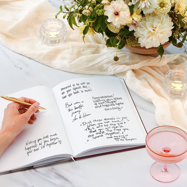 Photo Flourish Guest Books Burgundy