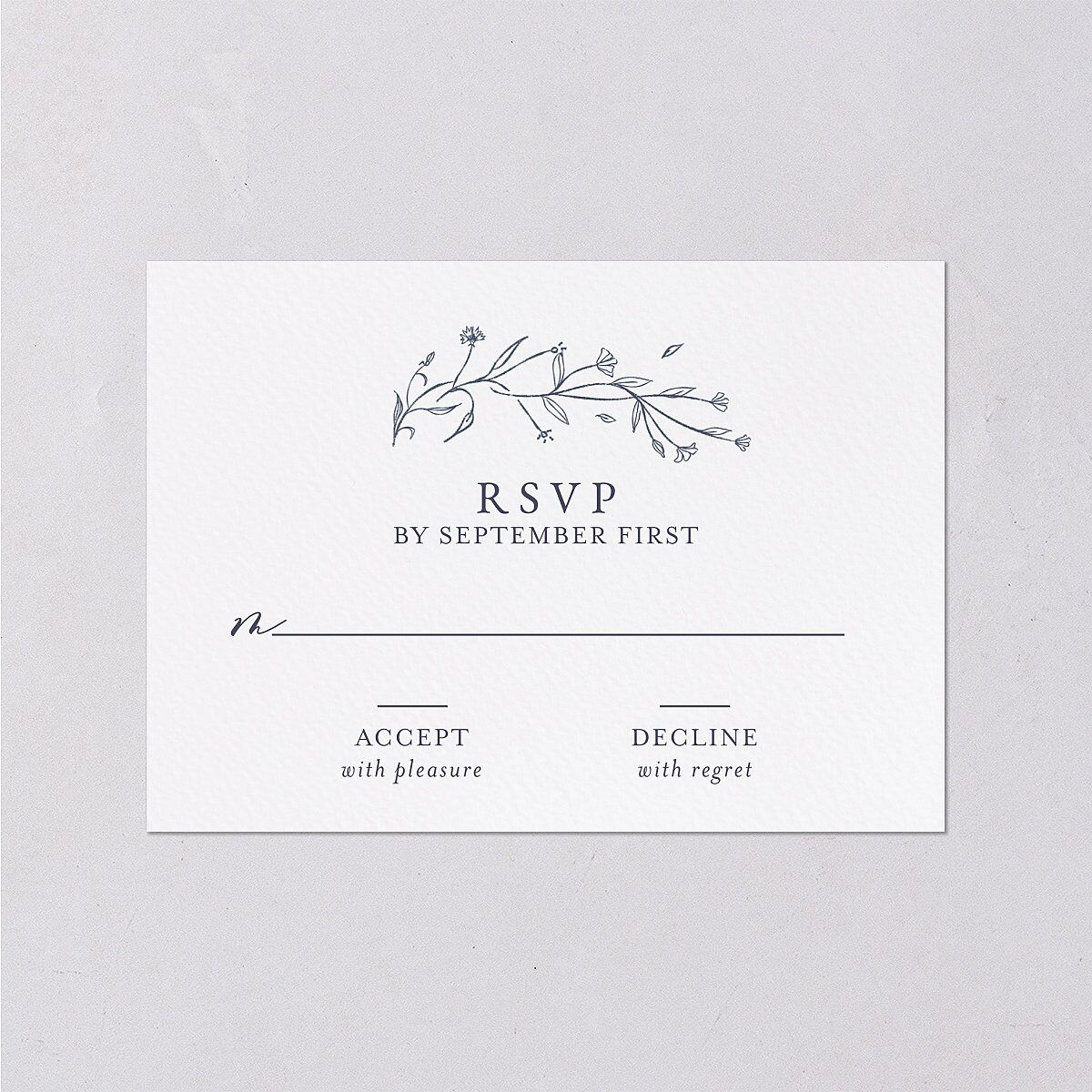 Natural Monogram Wedding Response Cards — view 1