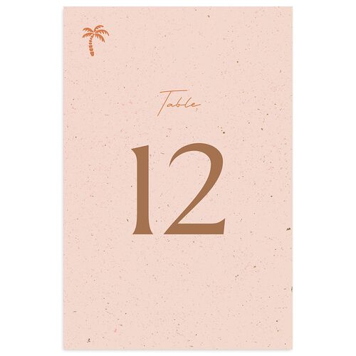 Beach Party Table Numbers Pink Cotton Signature