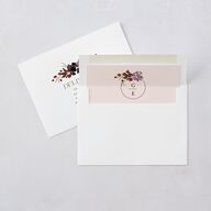 Autumn Romance Save The Date Cards Chocolate Signature smooth Blank No