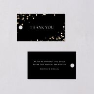 Confetti Glam Favor Gift Tags Gold Licorice Signature