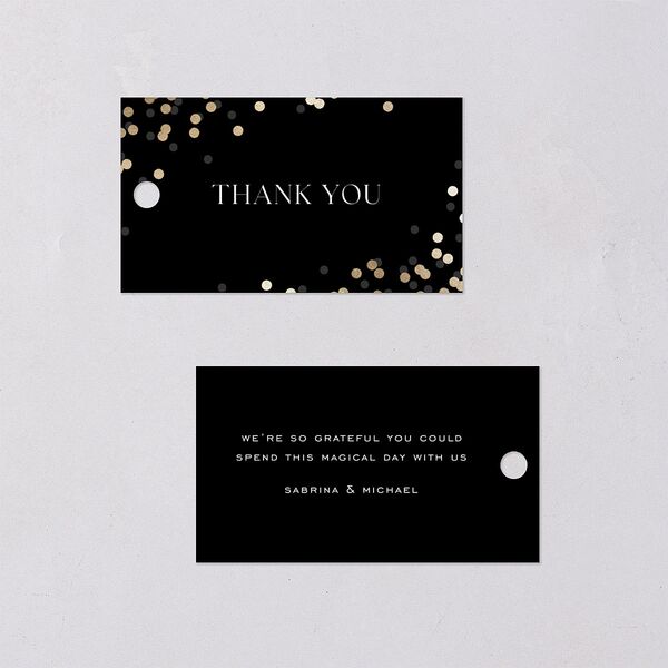 Confetti Glam Favor Gift Tags Gold Licorice Signature