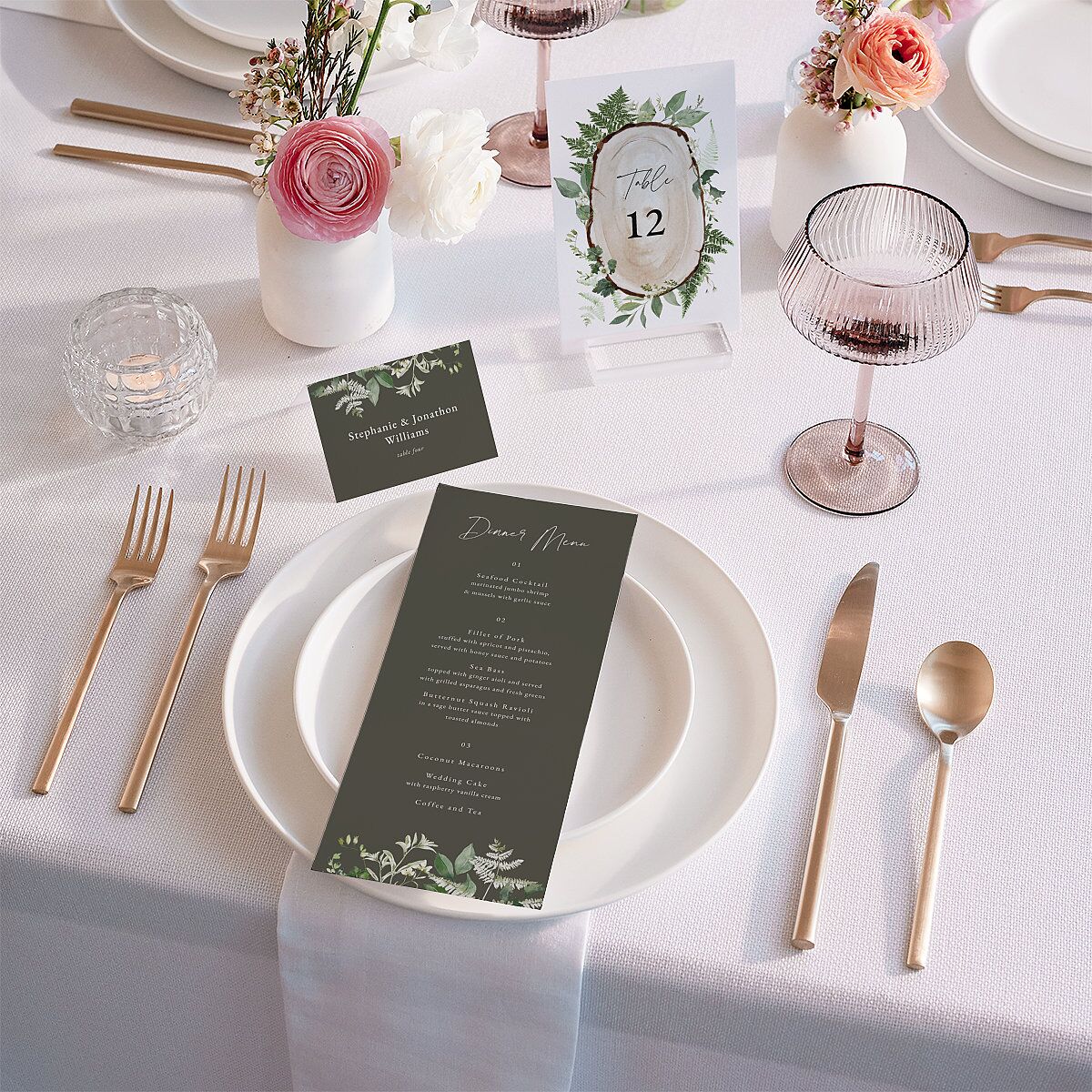 Fairytale Woodgrain Slab Menus Pure White Signature