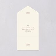 Simple Boho Flowers All-in-One Wedding Invitations Raspberry Signature Light Both Recipient and Return Addresses No