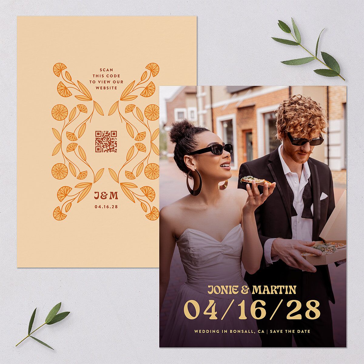 Wedstock Save the Date Cards Red Clay Signature smooth Blank No