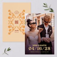 Wedstock Save the Date Cards Red Clay Signature smooth Blank No