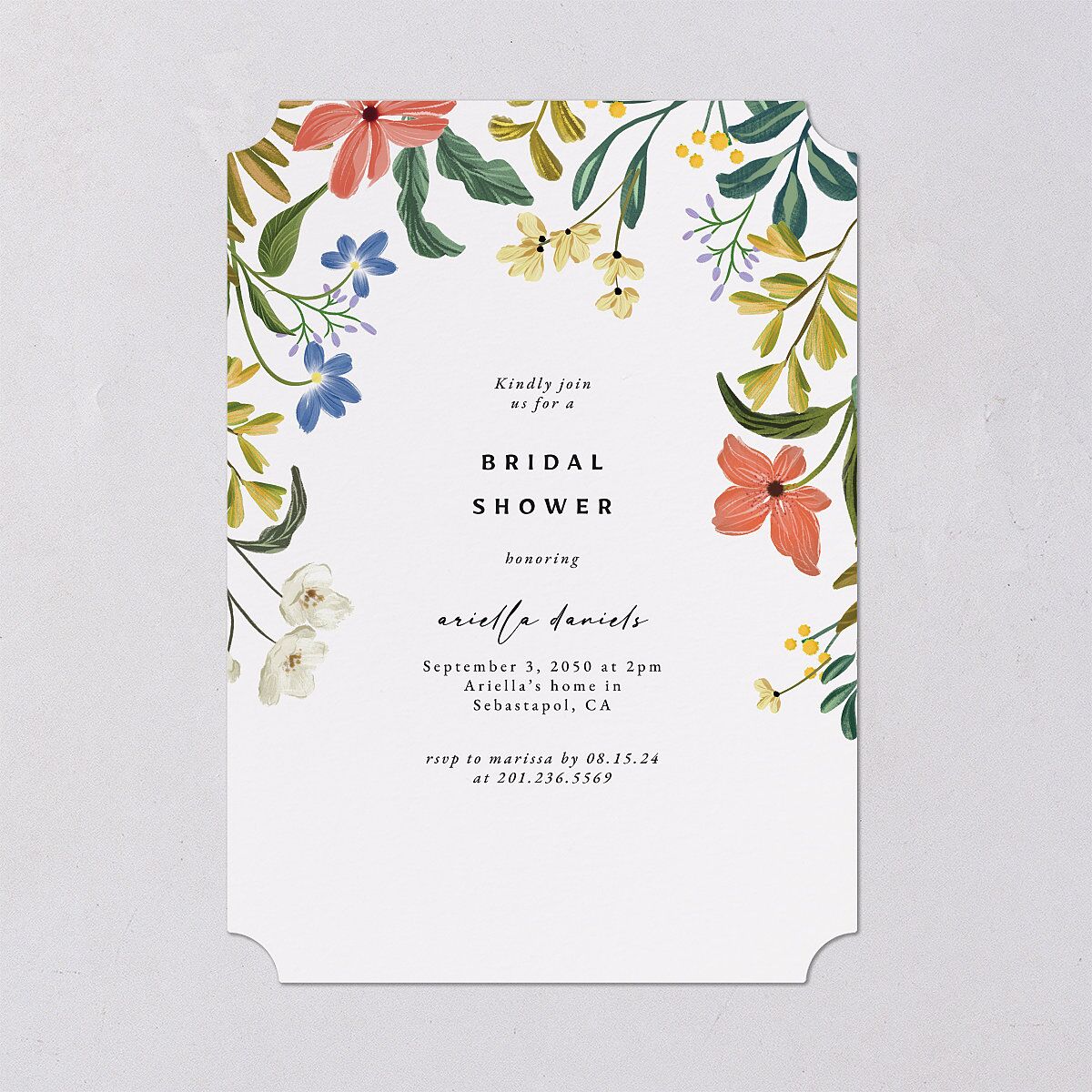 Vintage Garden Bridal Shower Invitations Rose Gold Signature Blank