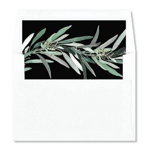 Lush Greenery Standard Envelope Liners Midnight Standard