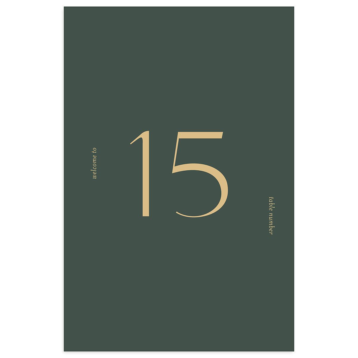Gilded Sprigs Foil Table Numbers