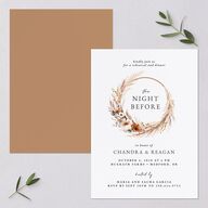 Bohemian Hoop Rehearsal Dinner Invitations Camel Signature Blank Standard