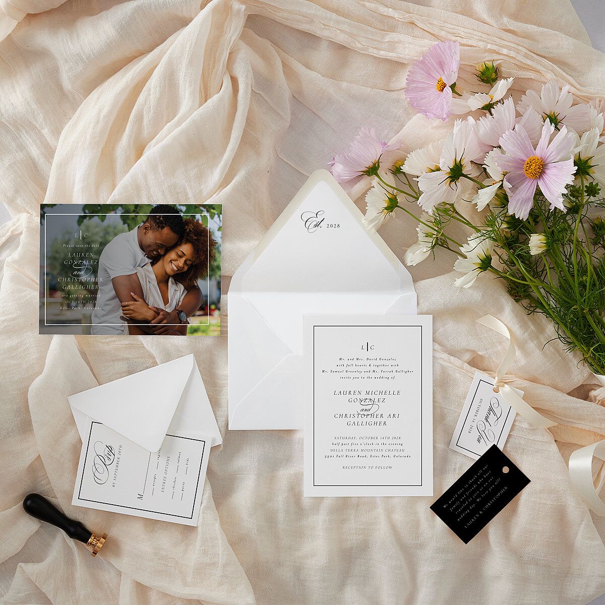 Lasting Frame Euro Envelope Liners Pure White Luxe