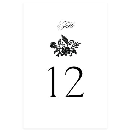 Ornate Lace Table Numbers Midnight Signature