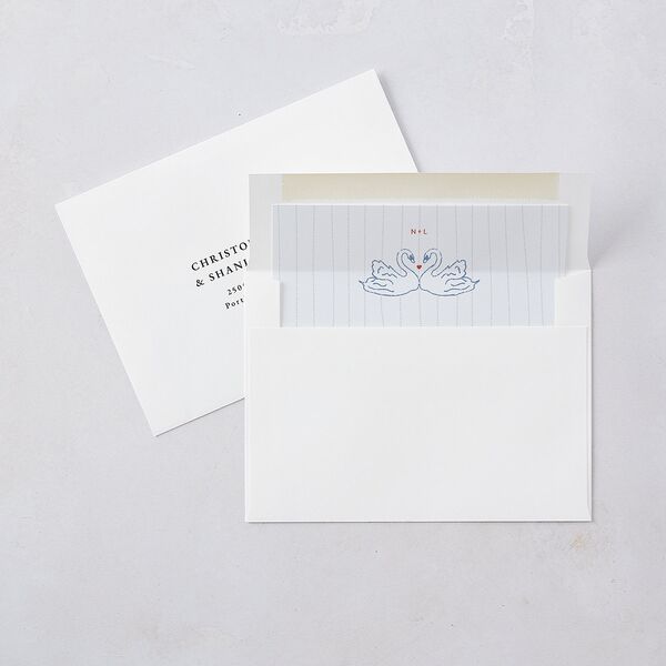 Modern Delicate Bows Envelope Liners Jewel Red Standard
