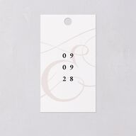 Ampersand Flourish Favor Gift Tags Snow Signature