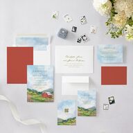 Western Barn Wedding Invitations Red Clay Signature Blank No Standard