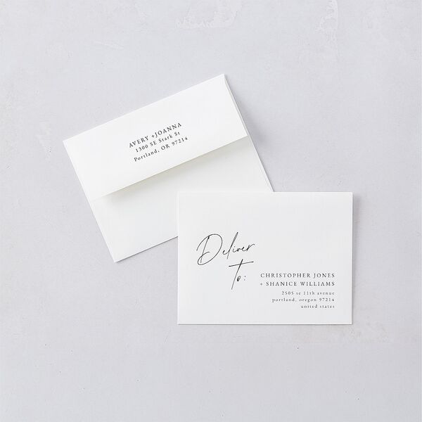 Corner Script Save The Date Magnets Charcoal Magnet Paper