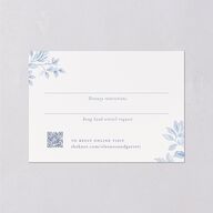 Vintage French Floral Toile Wedding Response Cards Dusty Blue Signature Standard