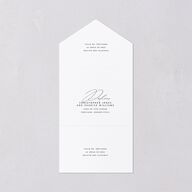 Simply Classic All-in-One Wedding Invitations Charcoal Signature Light Both Recipient and Return Addresses No