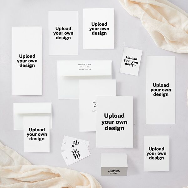 Upload Your Own Design Portrait Photo Thank You Cards Pure White