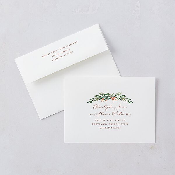 Gilded Botanical Wedding Invitations Copper Signature Blank No Standard