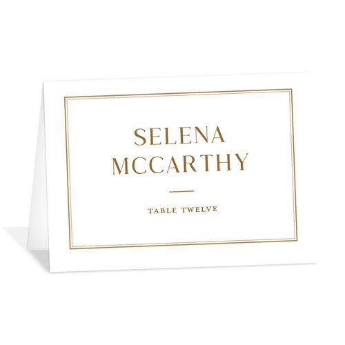 Greenery Frame Place Cards Tan Signature