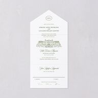 Your Own Classic Italian Venue All-in-One Wedding Invitations Dark Camo Signature Light Both Recipient and Return Addresses No